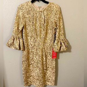 NWT Betsy Adam Gold Party Dress in great condition!